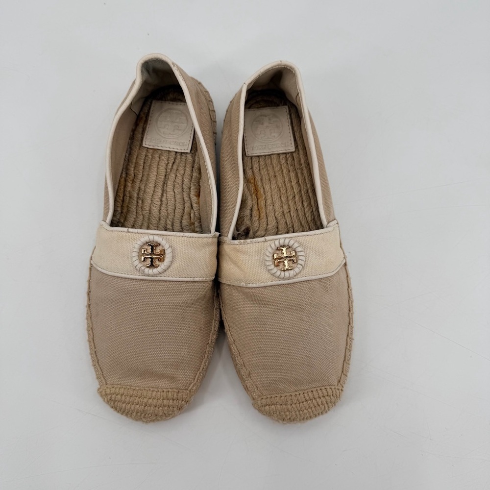 Tory Burch Espadrille Flats Shoes Size 7 FLAWS - Picture 2 of 8